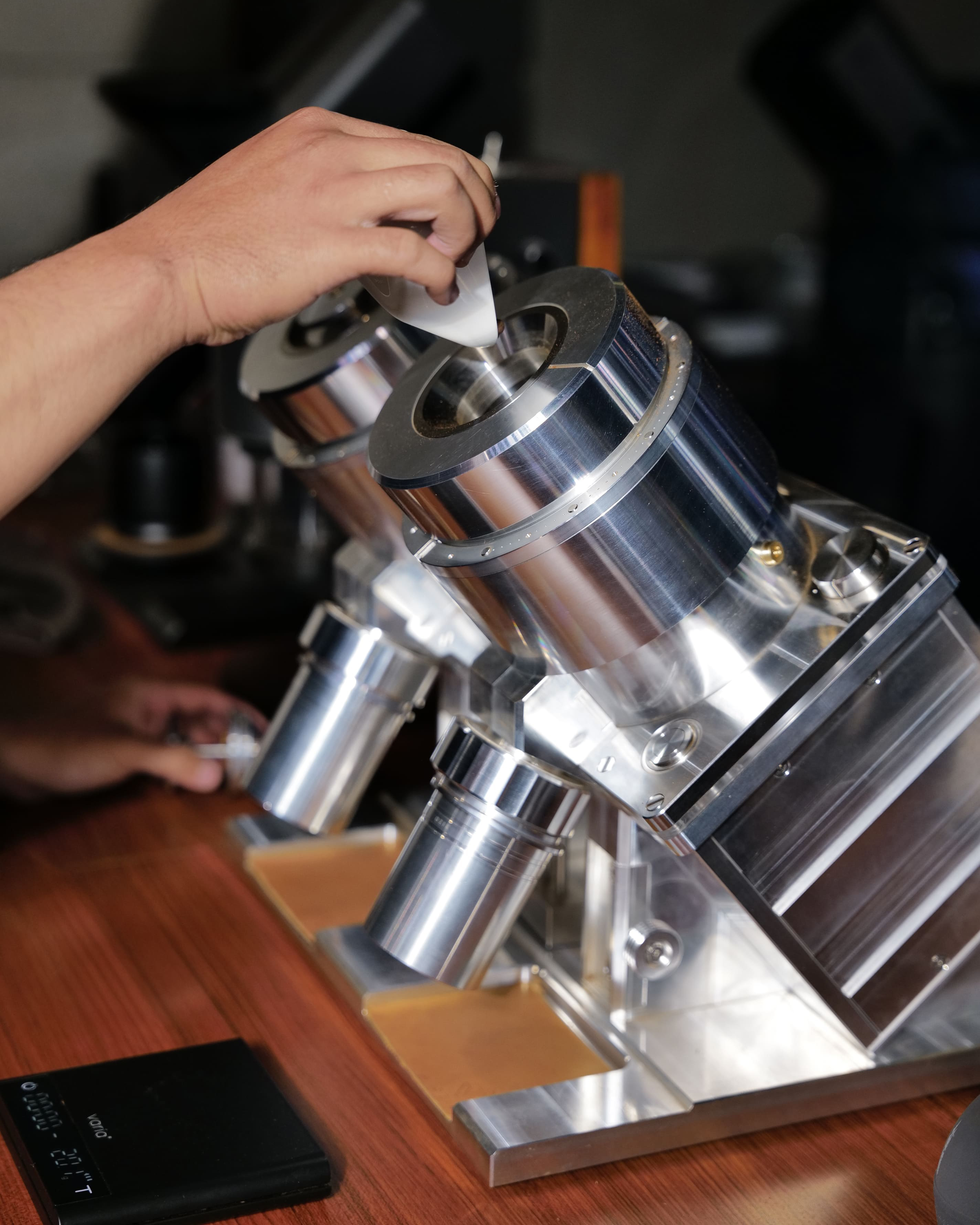 Espresso grinder fitted with MP burrs